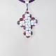 Small Cross - Adena-Purple Suedine - 1